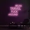 Relax travel Neon sign