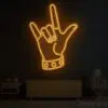 Rock Gesture Neon Sign
