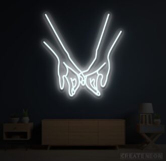 Alternative view of Touching Hands Neon Sign