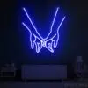 Touching Hands Neon Sign