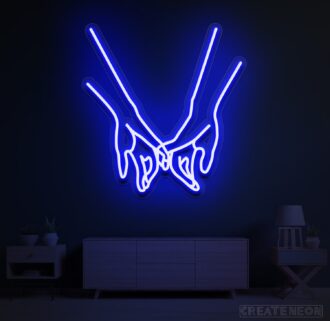 Touching Hands Neon Sign