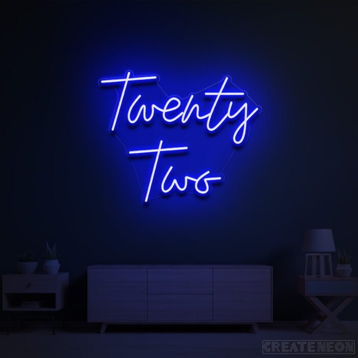 Shop Twenty Two Neon Sign With Free Shipping | CreateNeon