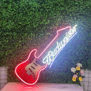 budweiser guitar neon