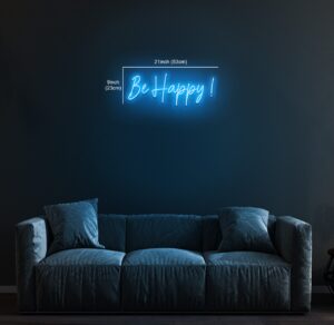 handwritten font neon sign