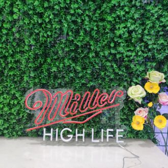 miller high life neon sign