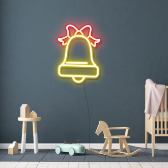 Christmas bell neon sign