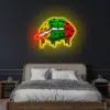 MELTING LIPS SMOKING WEED NEON SIGN