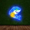 Shark with a Cold Coin Neon Sign