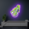 marijuana smoke pipe neon sign