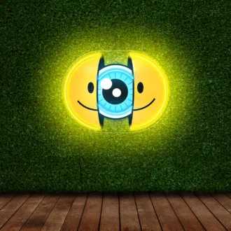 Happy Face With One Eye Neon Sign