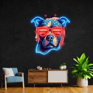 american patriot dog pop art