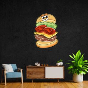 burger pop art ligh off