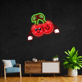 cherry led neon sign acrylic artwork