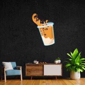 coffee bubble vibes pop art sign light off