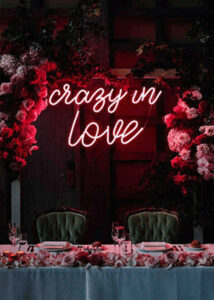 neon wedding sign