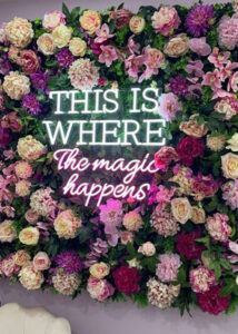 wedding text neon sign