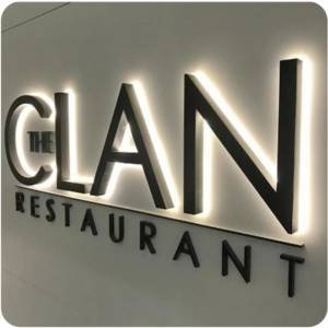 Backlit business sign for professional branding by Createneon