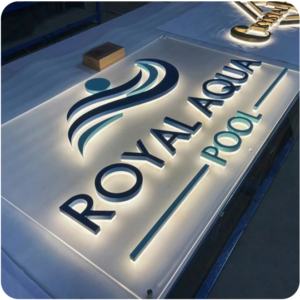 Custom backlit logo sign for unique brand identity by Createneon