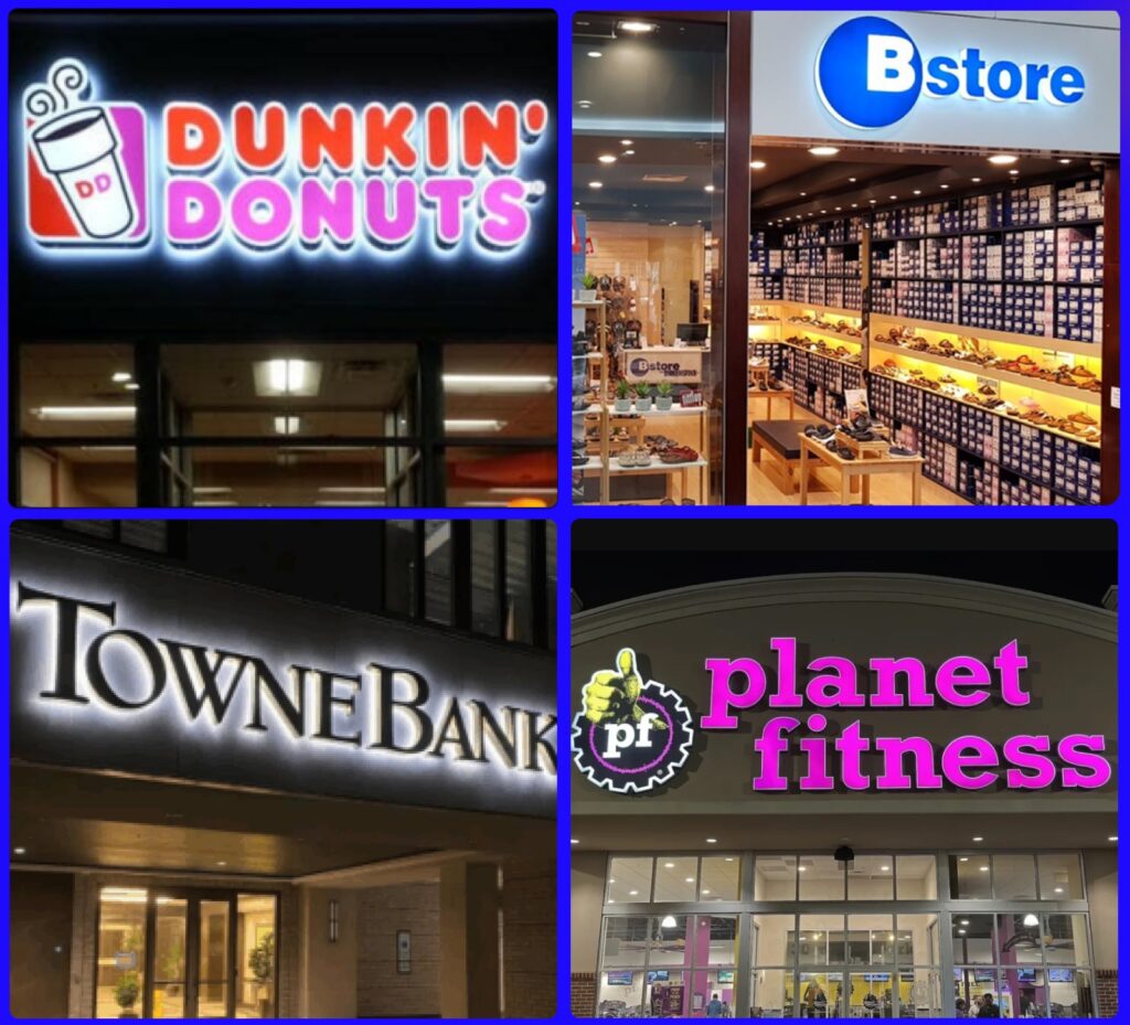 illuminated sign for storefront